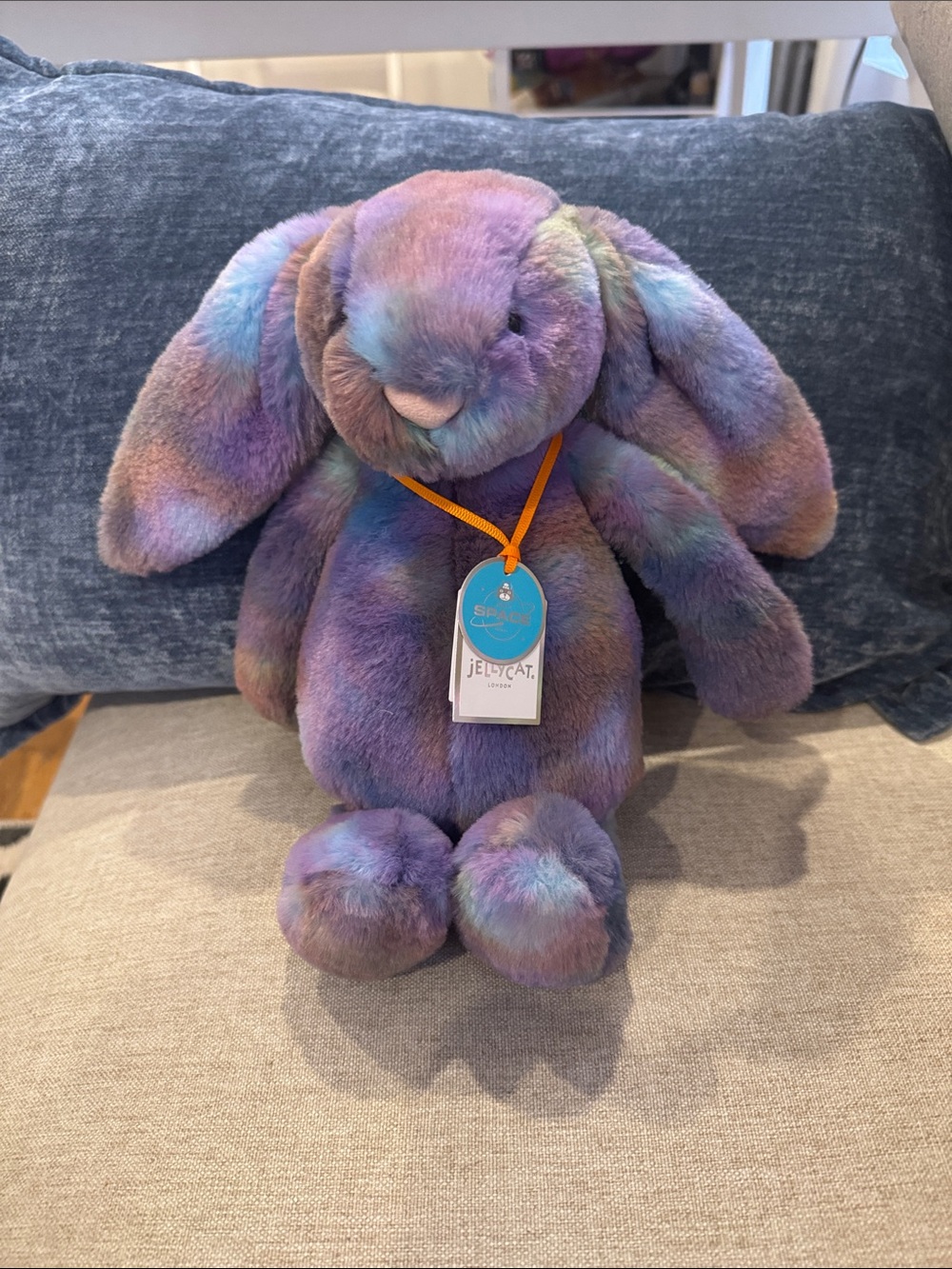 Jellycat Zodihop Lux bunny. Limited edition, space collection with special tag
